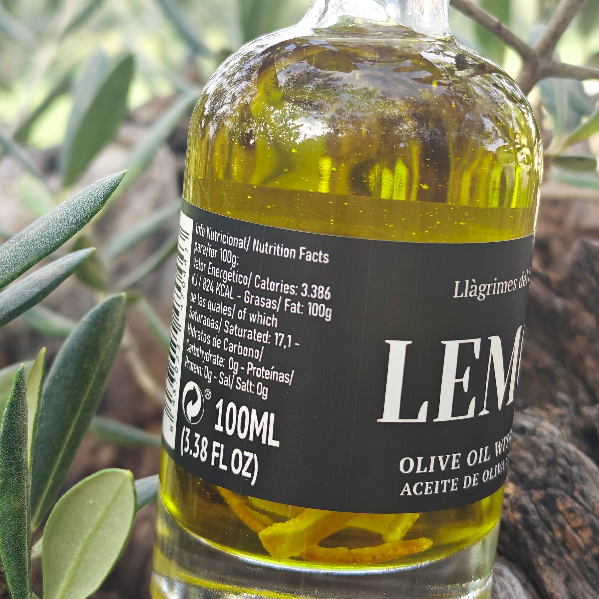 Lemon Infused Extra Virgin Olive Oil – 100ml / 3.38 fl oz – Llàgrimes del Canigó-2